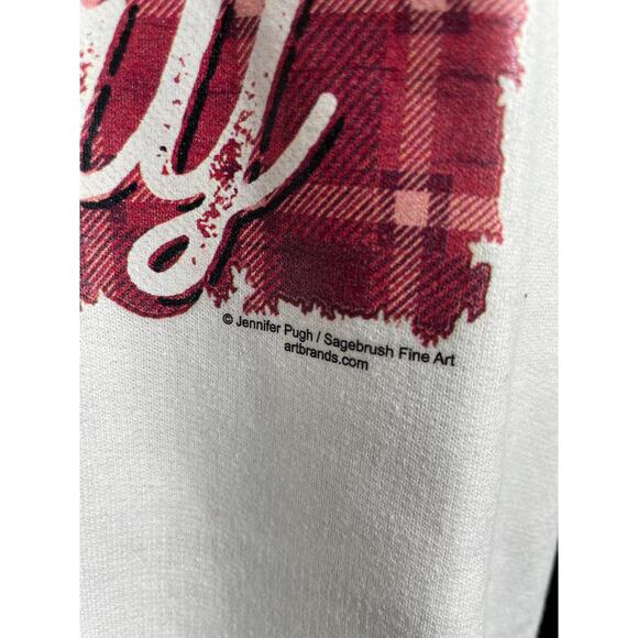 Wild Bobby Happy Holiday Jolly Red Pick Up Christmas Sweatshirt, White XL - Picture 6 of 7